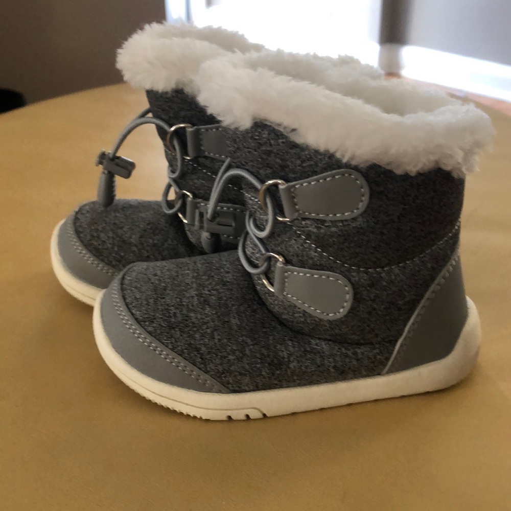 12-18 month old gray boots